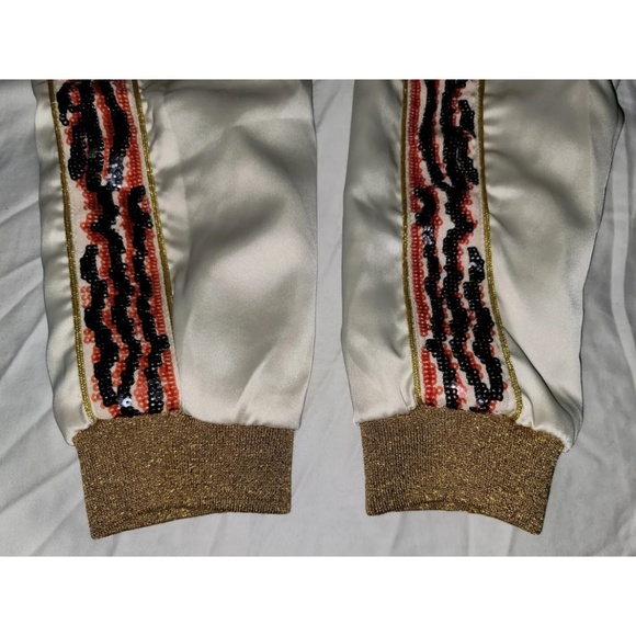 SAINT LAURENT Palm Tree Print Satin Bomber Jacket Unisex Size FR 46 - Picture 11 of 16